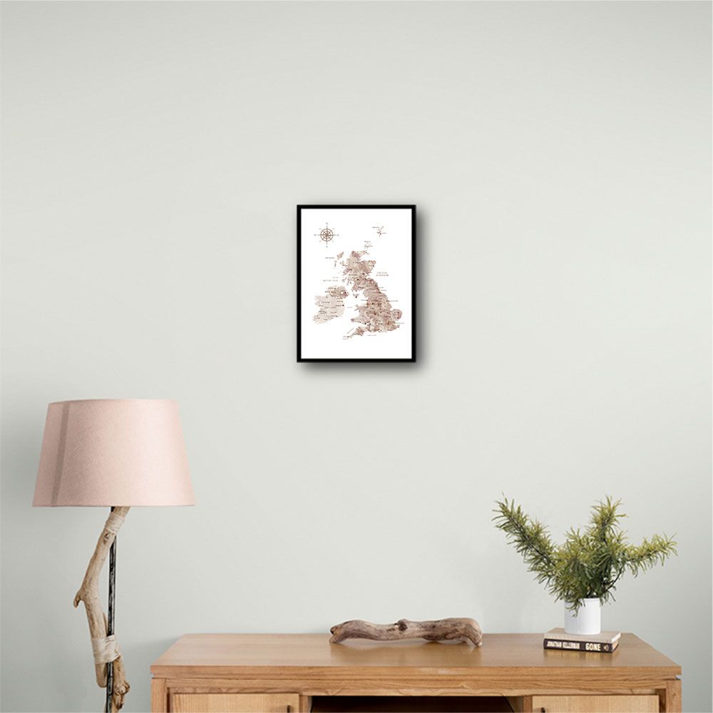 Taupe map of the United Kingdom