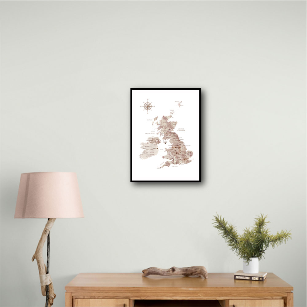 Taupe map of the United Kingdom