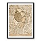 Sepia map of Tokyo