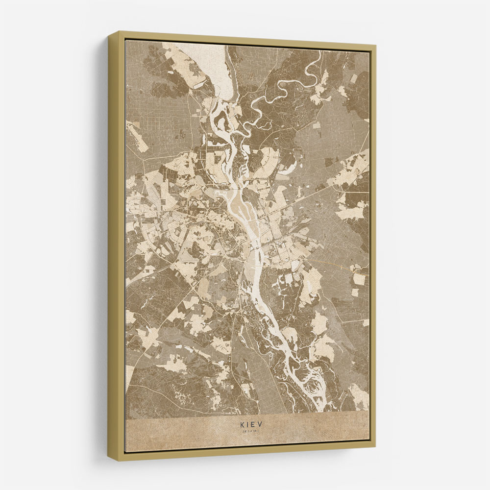 Sepia map of Kiev