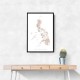 Taupe watercolor map of Philippines