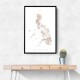 Taupe watercolor map of Philippines