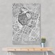 Gray Vintage Map of Tokyo