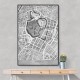 Gray Vintage Map of Tokyo