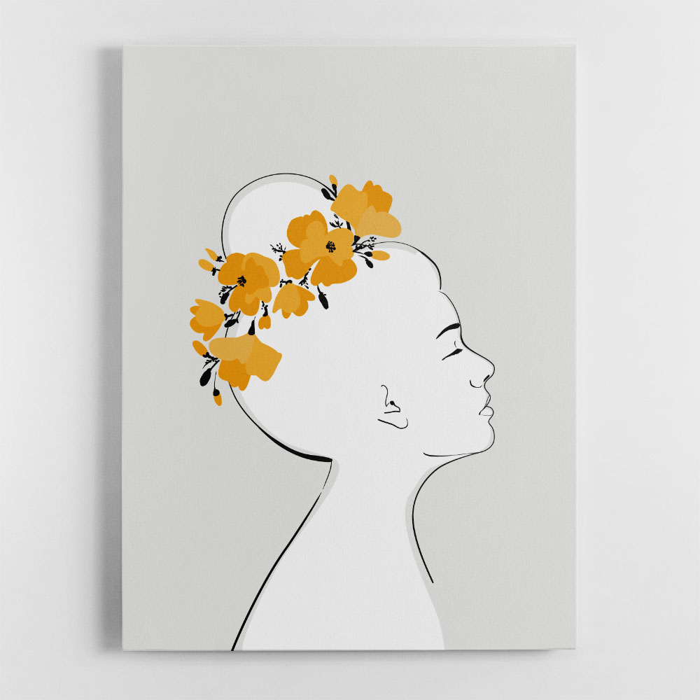 Floral Sanyu portrait