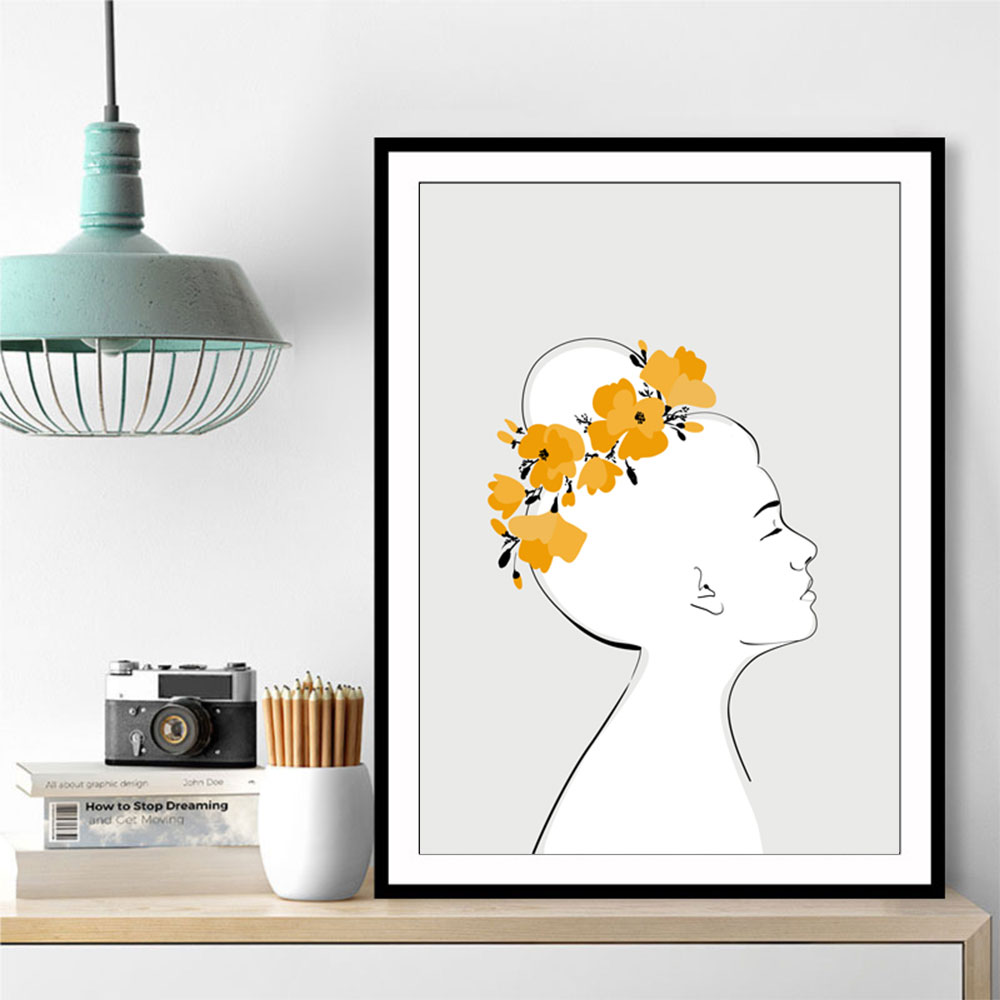 Floral Sanyu portrait