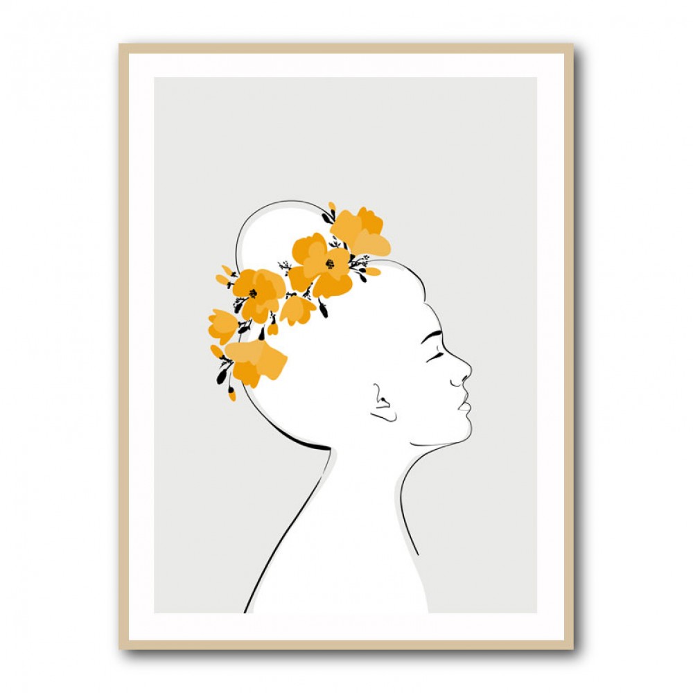 Floral Sanyu portrait