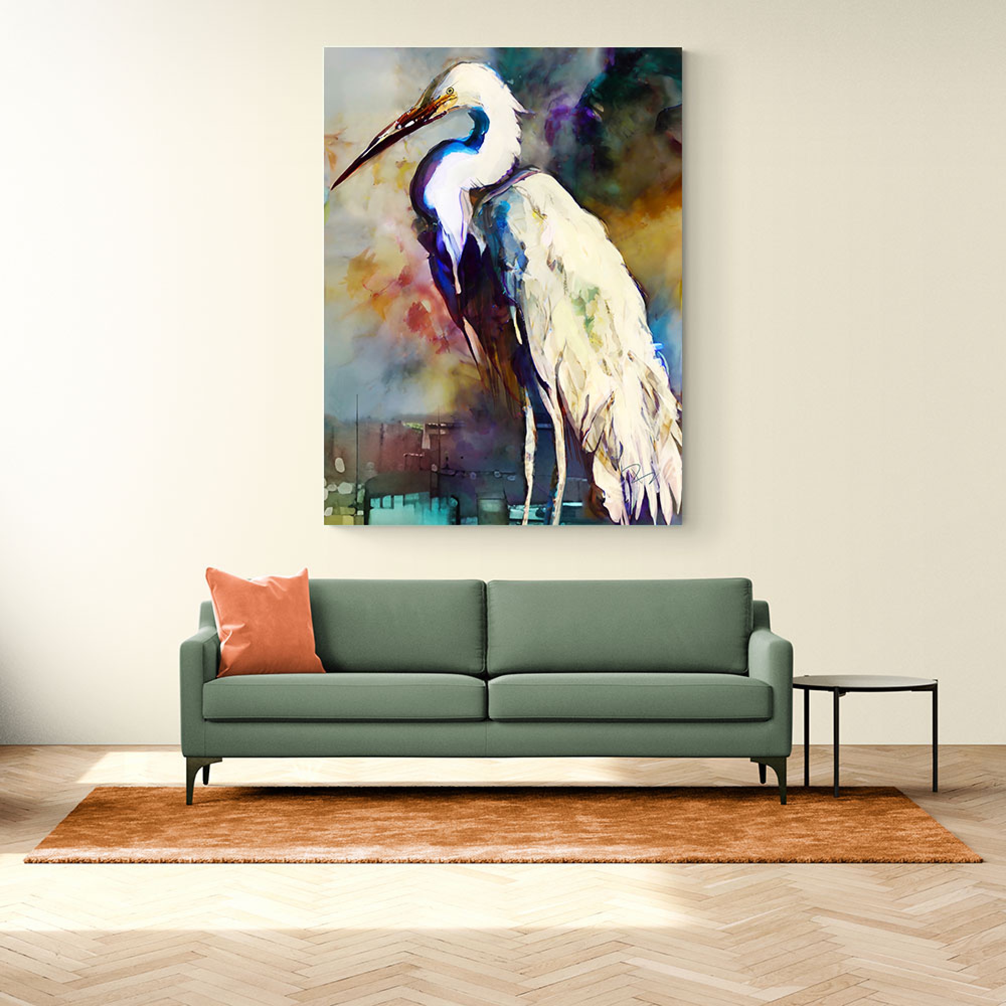 Egret After The Storm Wall Art