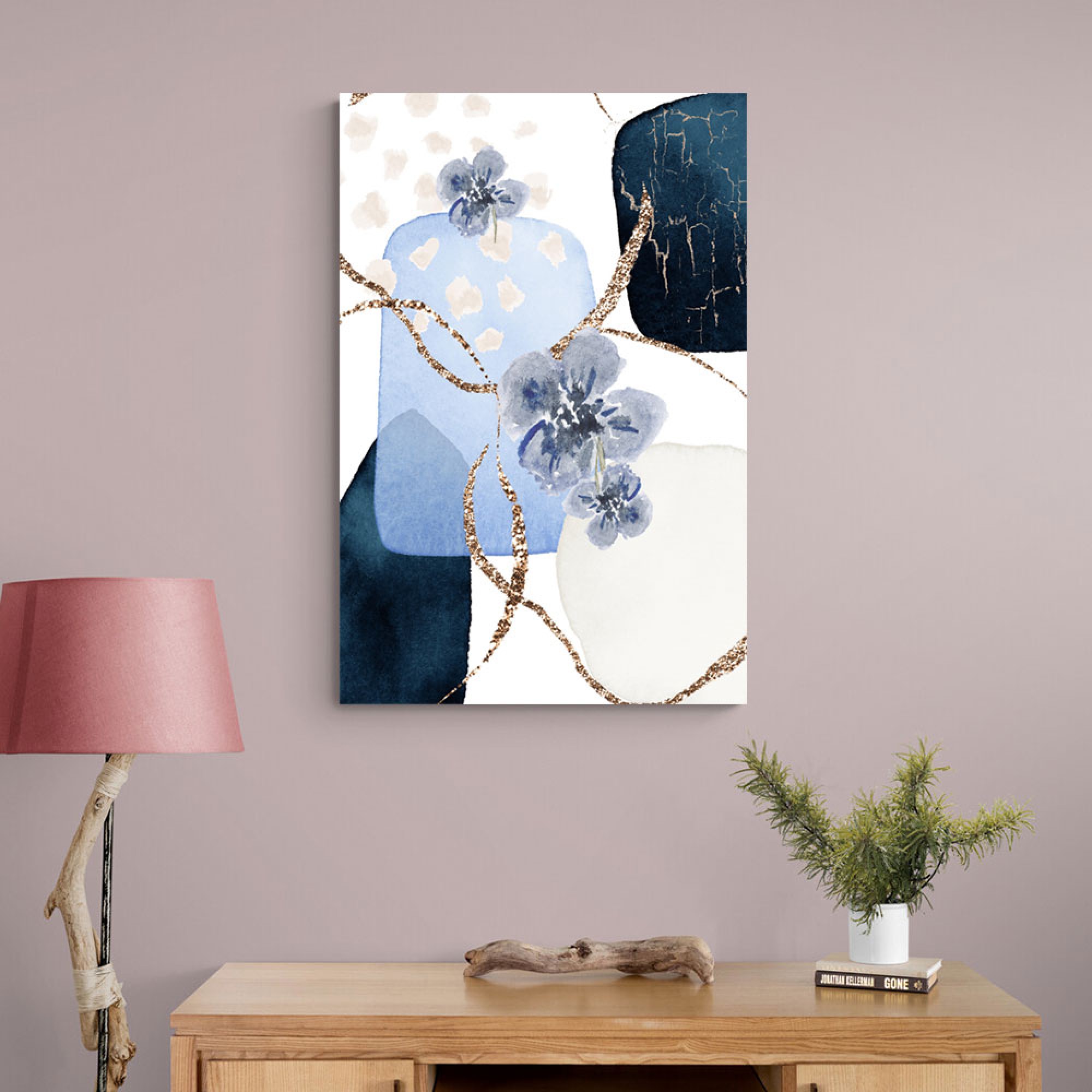 Floral Blue 1 Wall Art