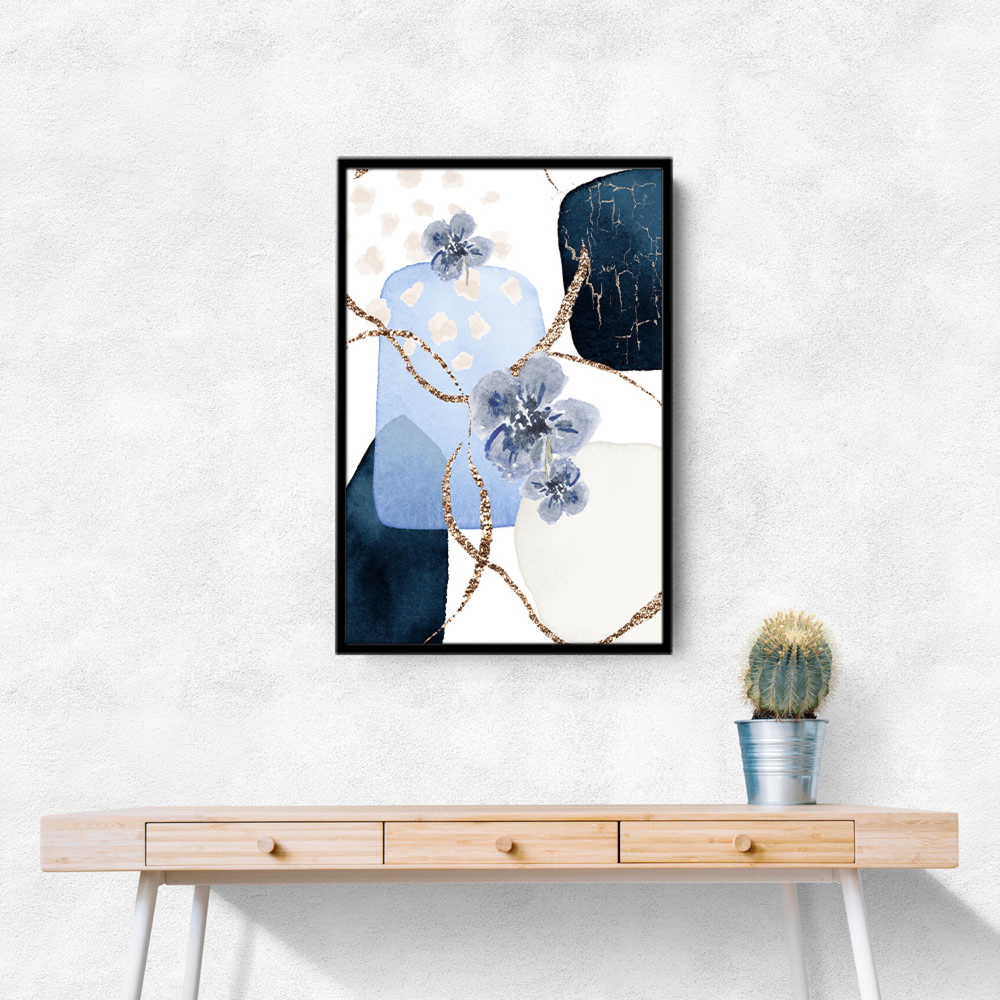 Floral Blue 1 Wall Art