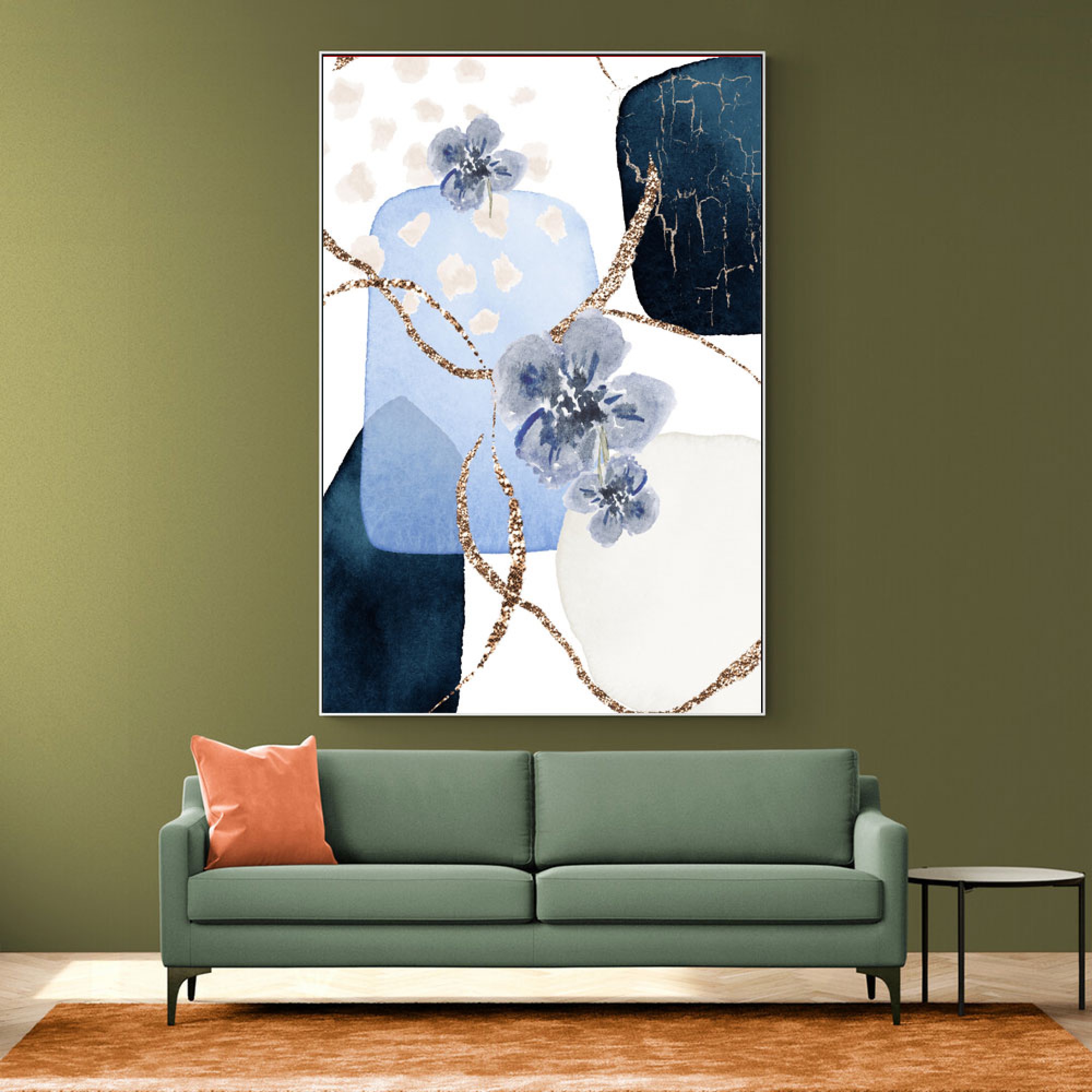 Floral Blue 1 Wall Art