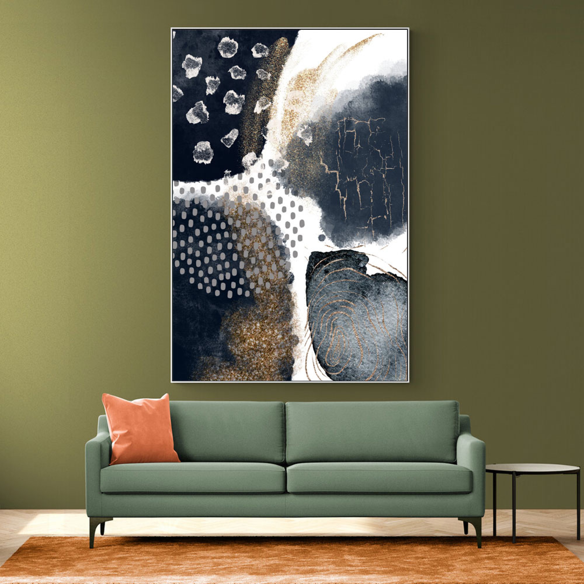 Abstract Black and Gold 1 Wall Art