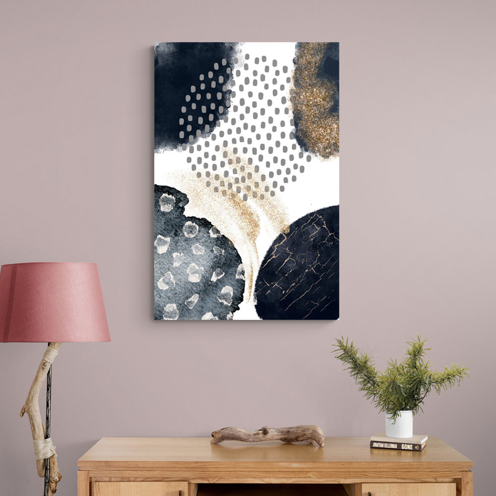 Abstract Black and Gold 3 Wall Art