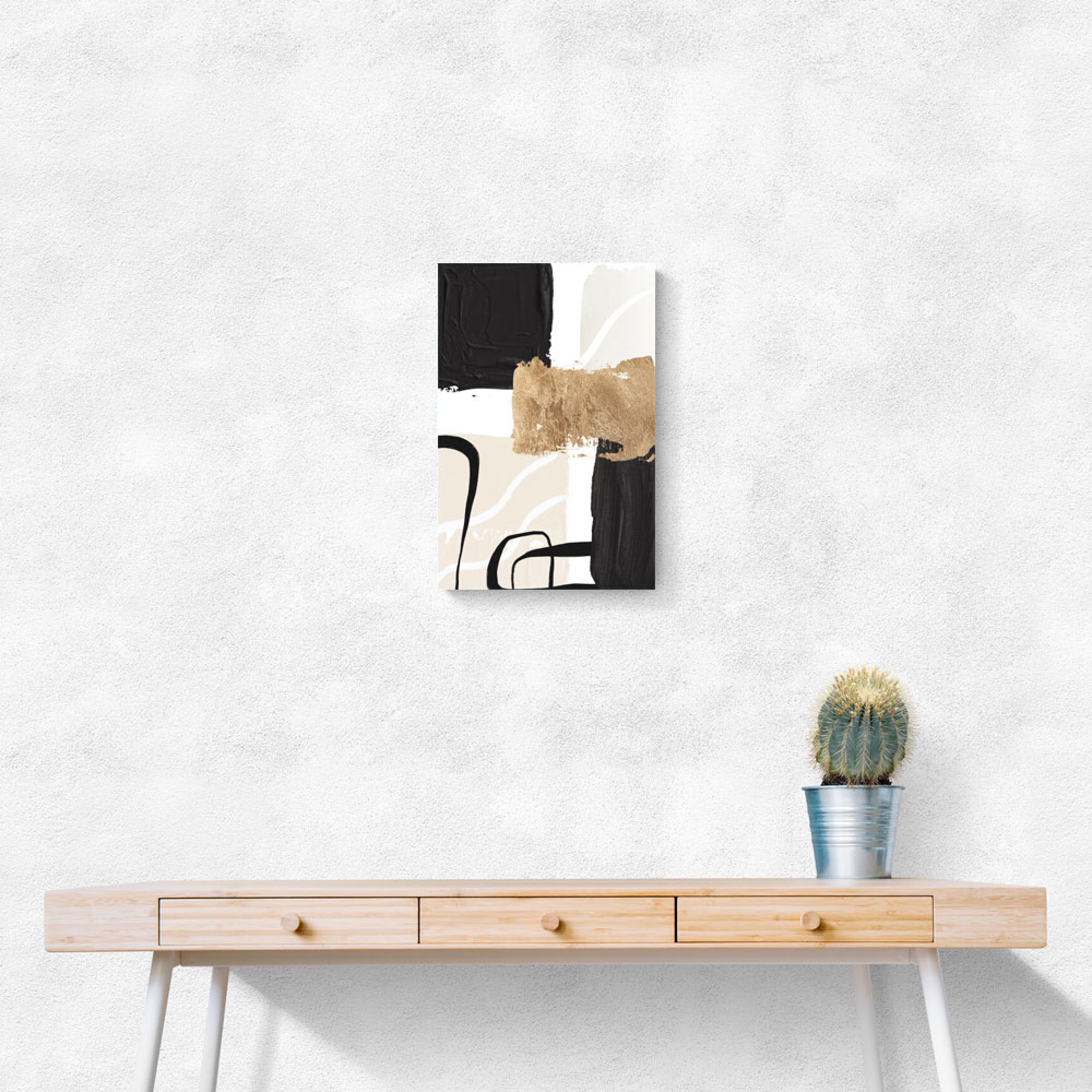 Abstract Black and Gold 4 Wall Art