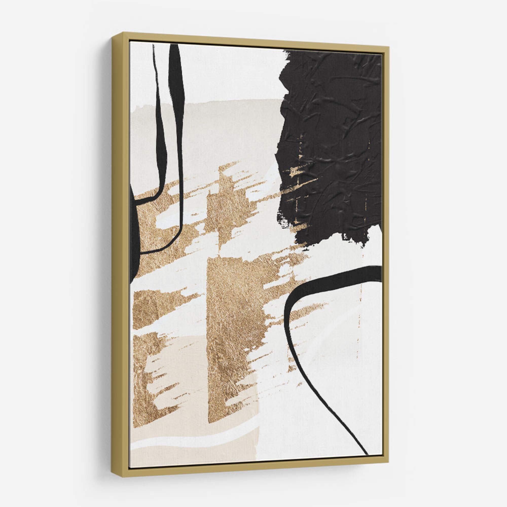 Abstract Black and Gold 6 Wall Art