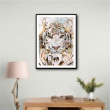 Grunge Gold Tiger Wall Art