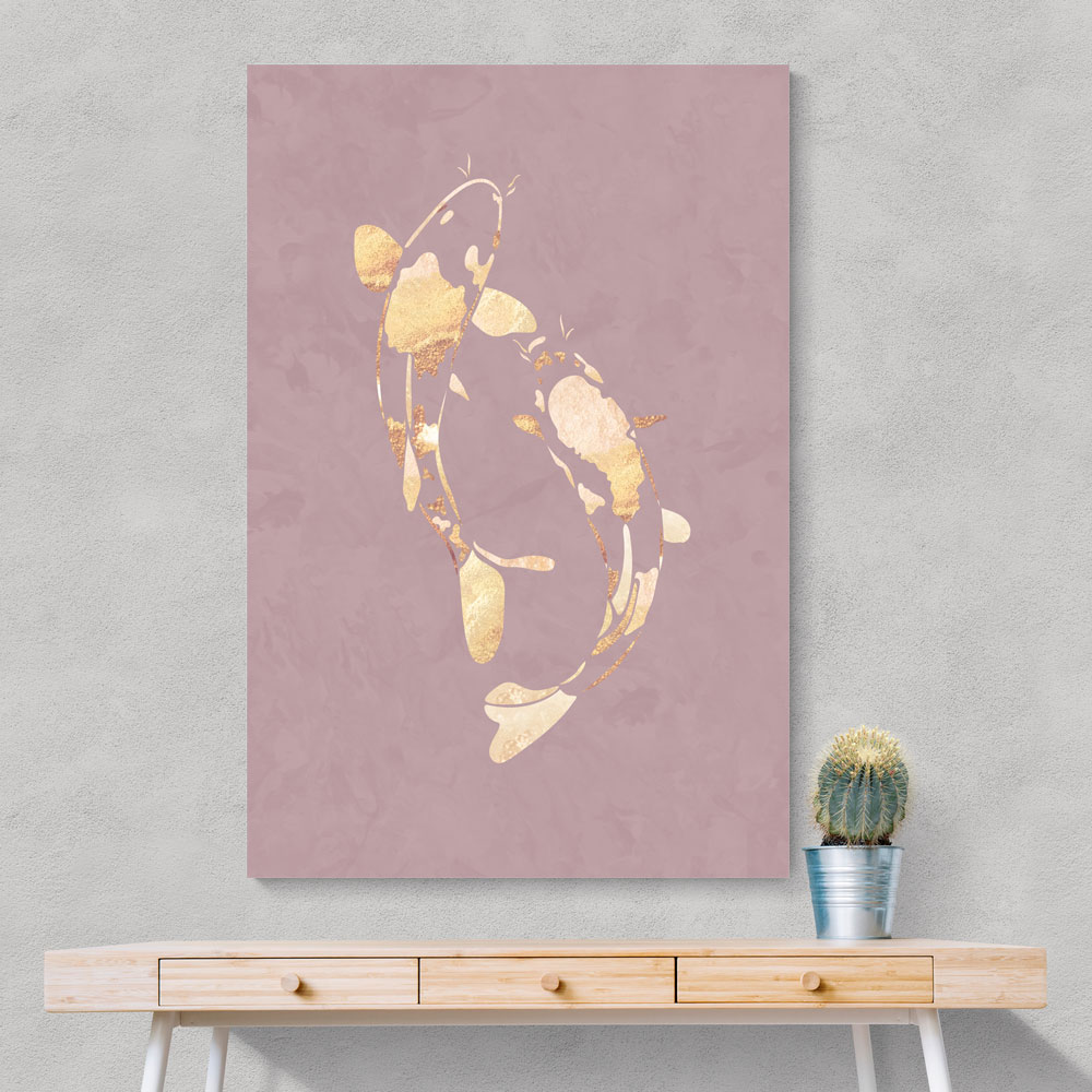 Pink Gold Koi Fish 1