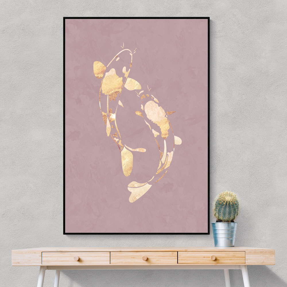 Pink Gold Koi Fish 1