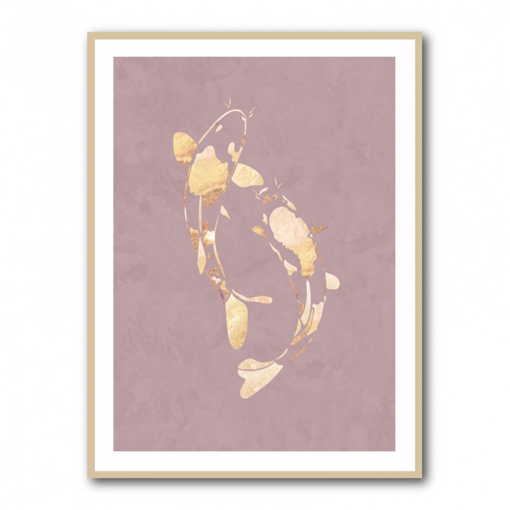 Pink Gold Koi Fish 1