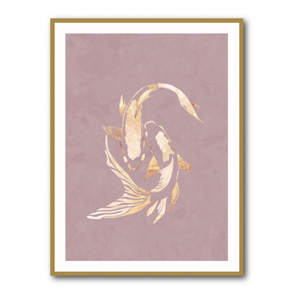 Pink Gold Koi Fish 2