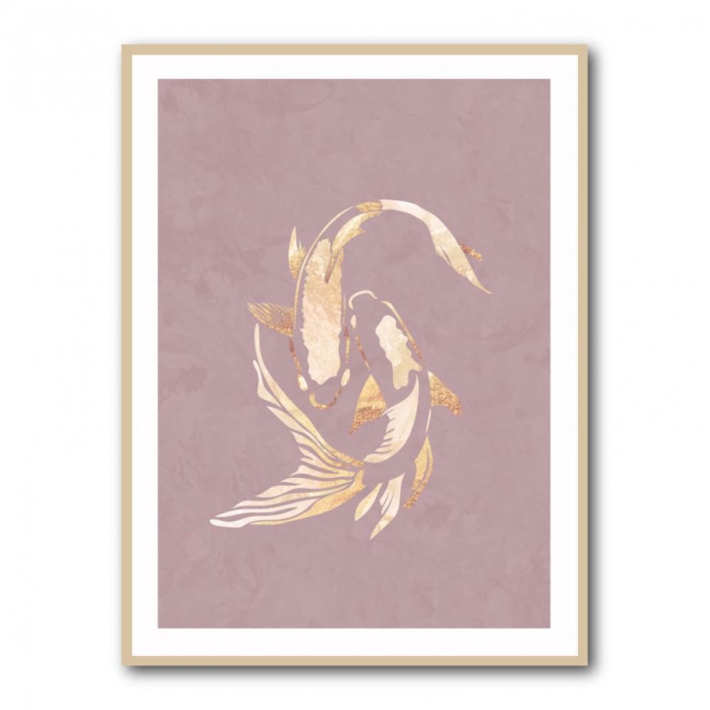 Pink Gold Koi Fish 2