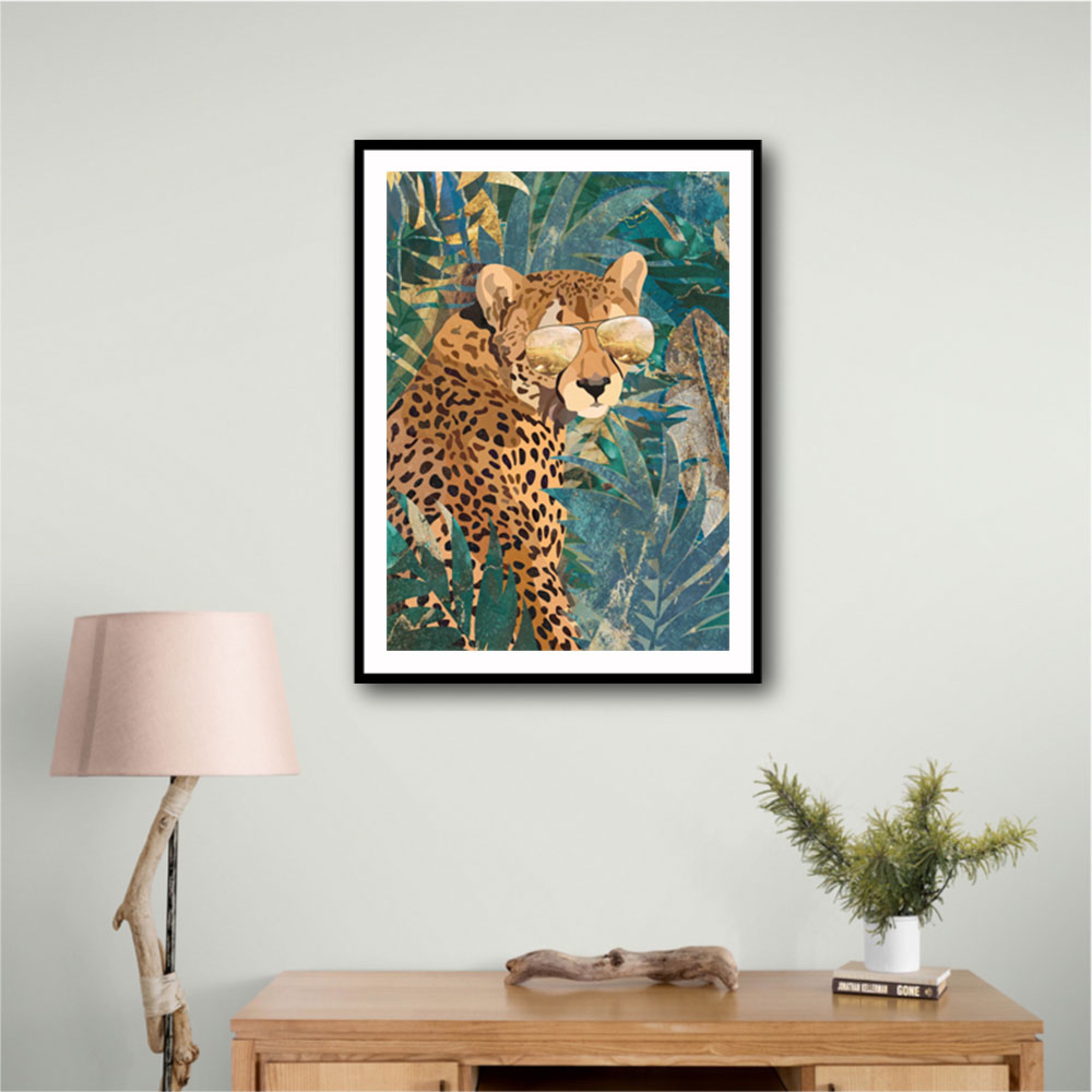 Rockstar Cheetah In The Jungle Wall Art