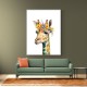 Giraffe With Flowers