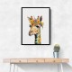 Giraffe With Flowers