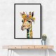 Giraffe With Flowers