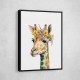 Giraffe With Flowers