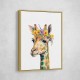 Giraffe With Flowers