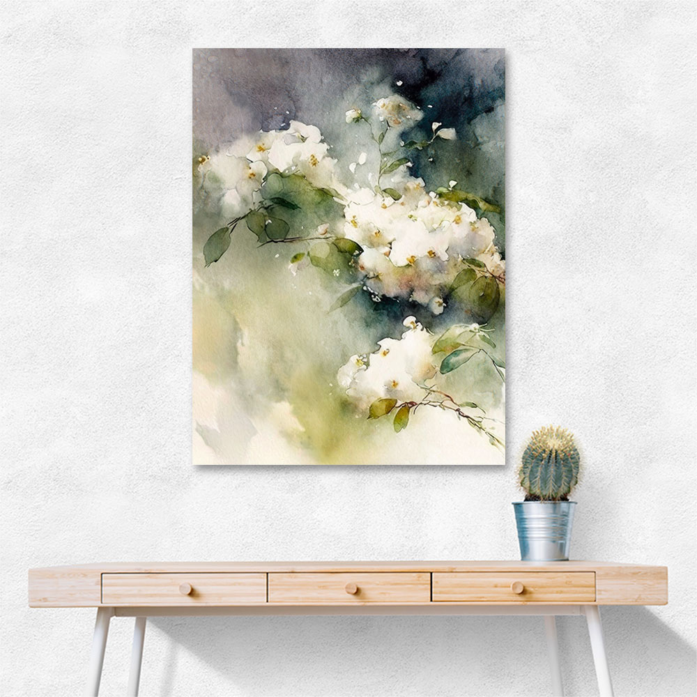 White Abstract Flowers