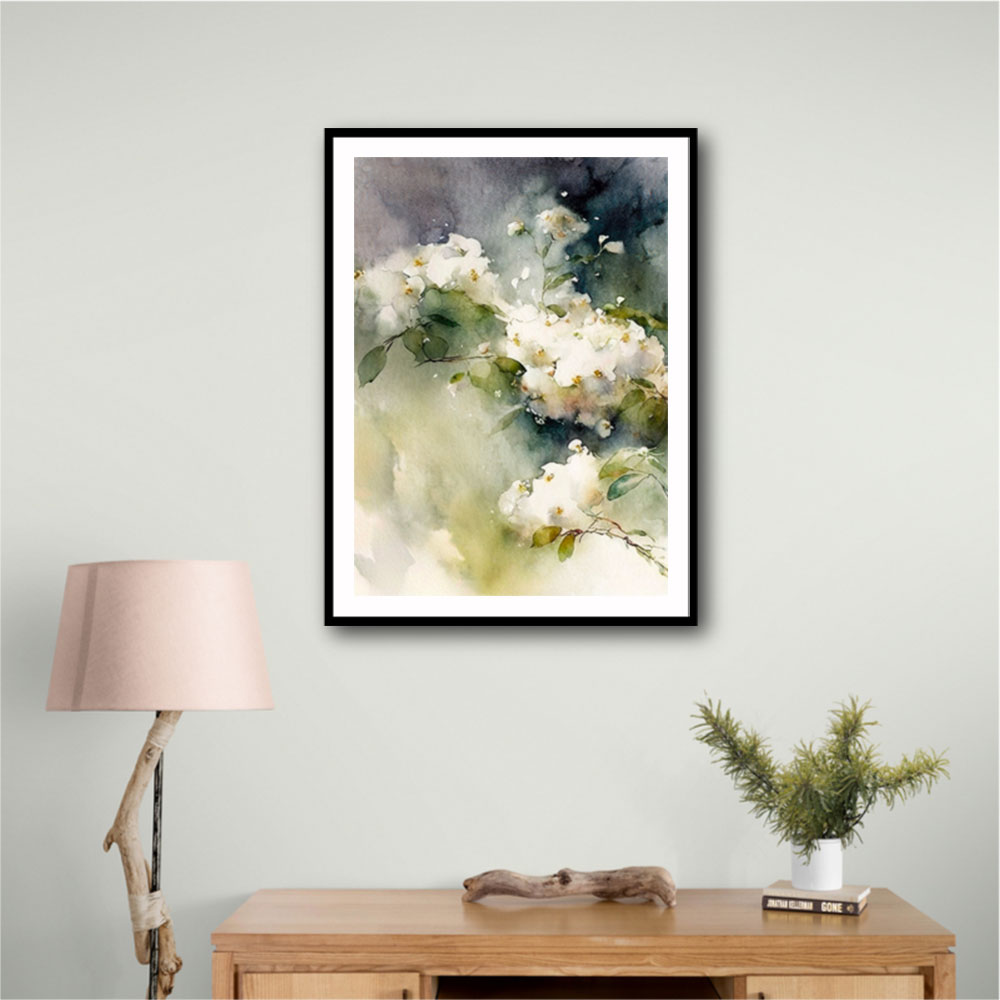 White Abstract Flowers