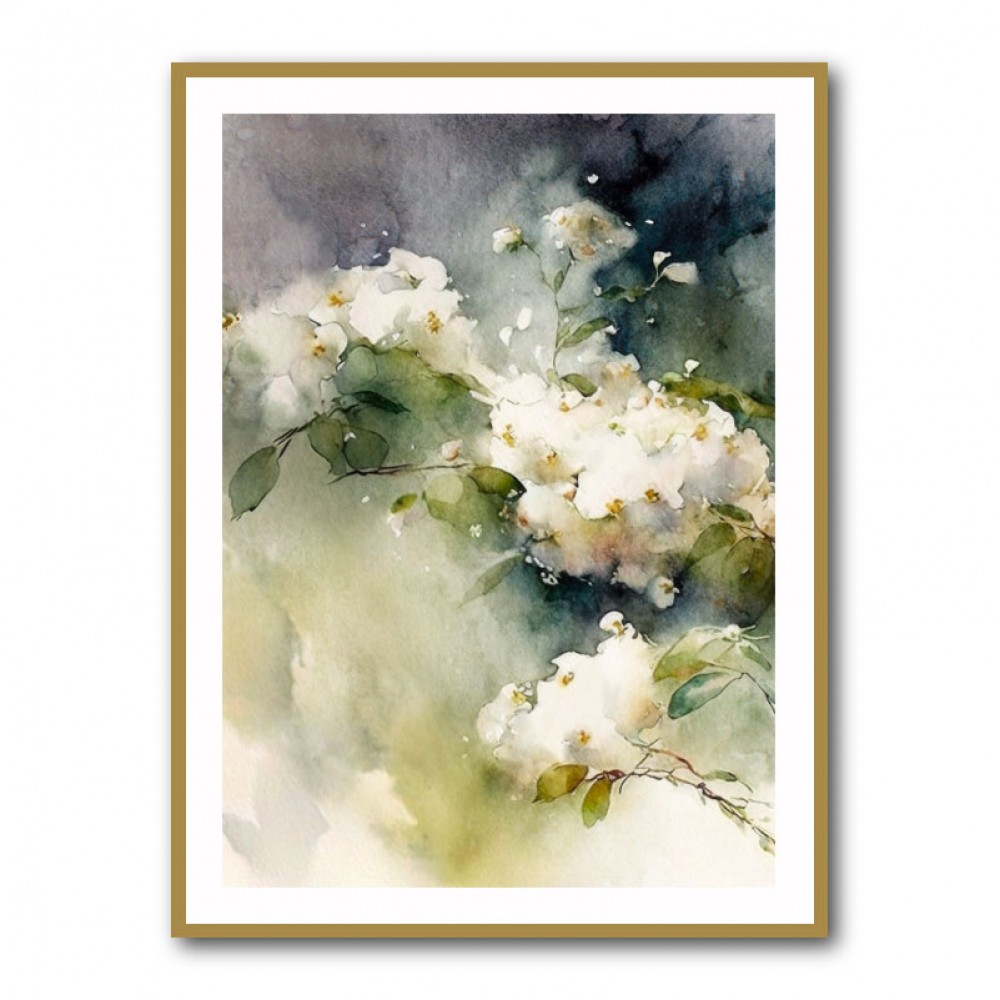 White Abstract Flowers