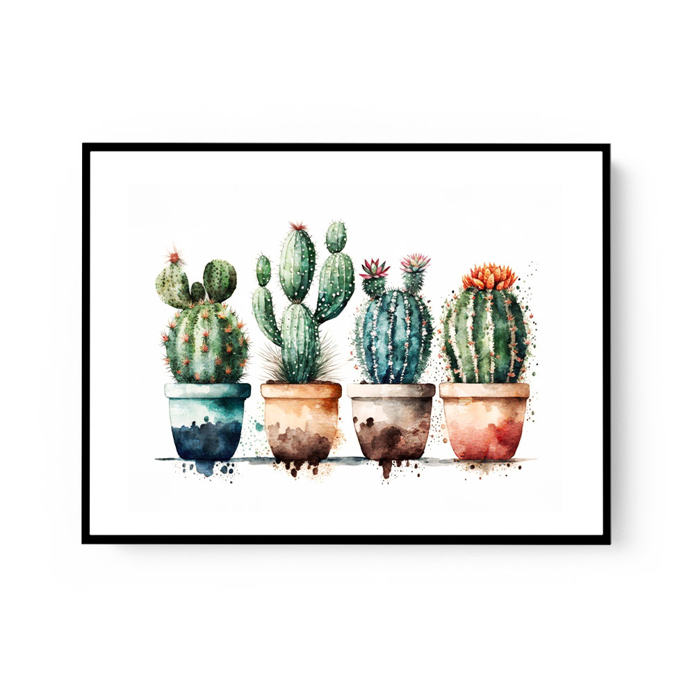 Colorful Potted Cactus