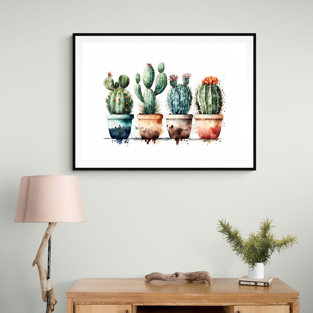 Colorful Potted Cactus