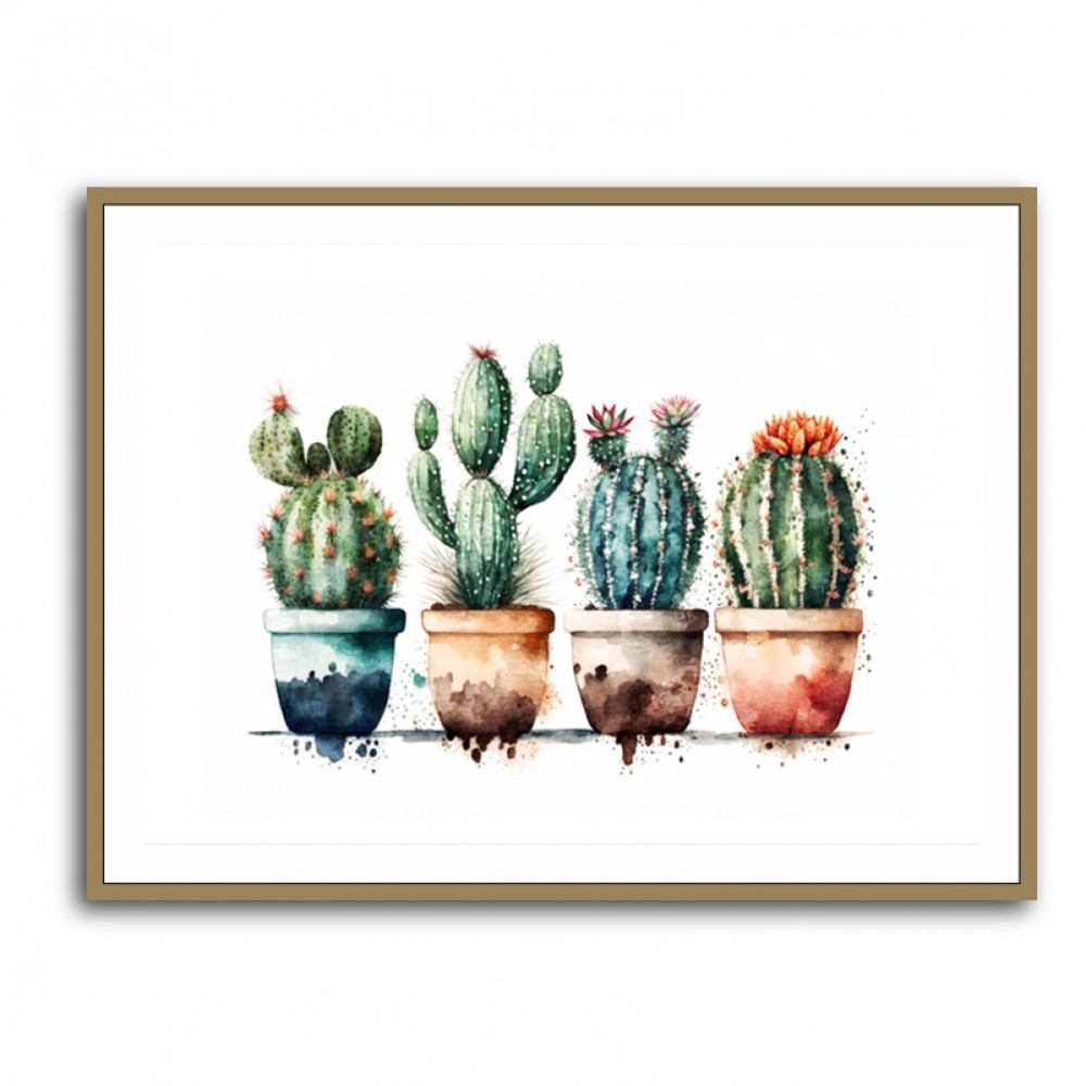 Colorful Potted Cactus