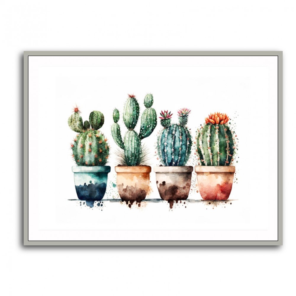 Colorful Potted Cactus