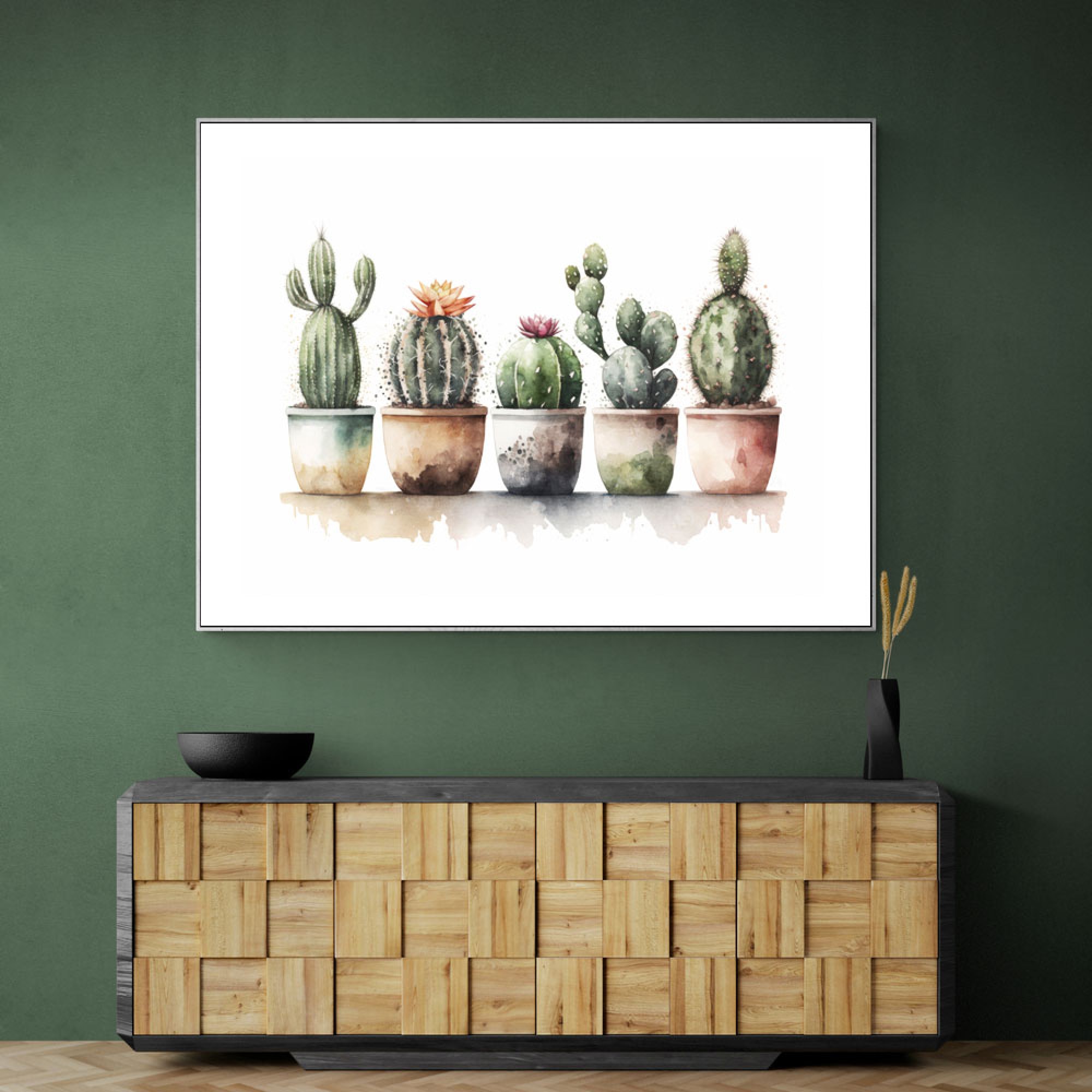 Flowering Cacti Wall Art