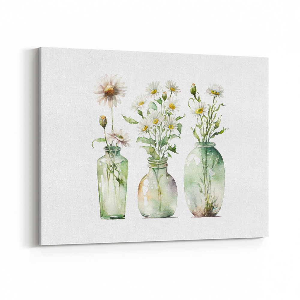 Glass Vases Wildflowers