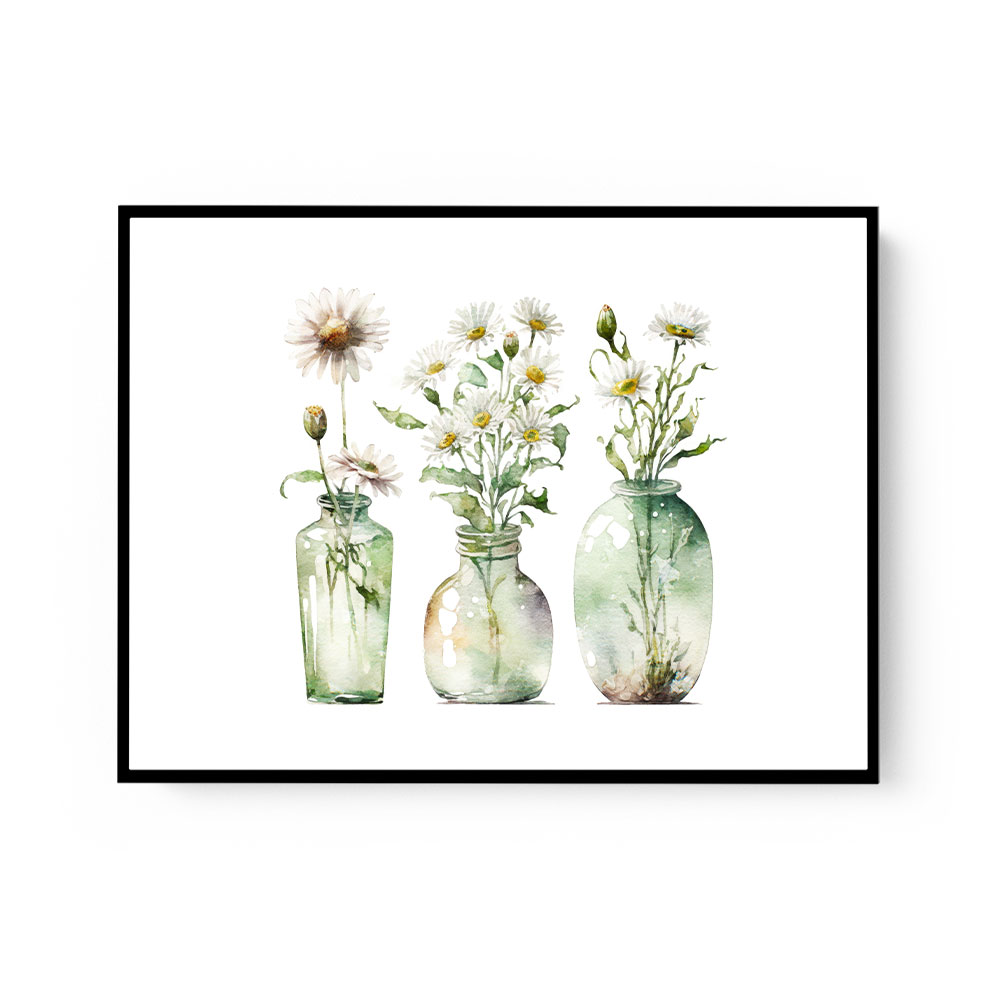 Glass Vases Wildflowers