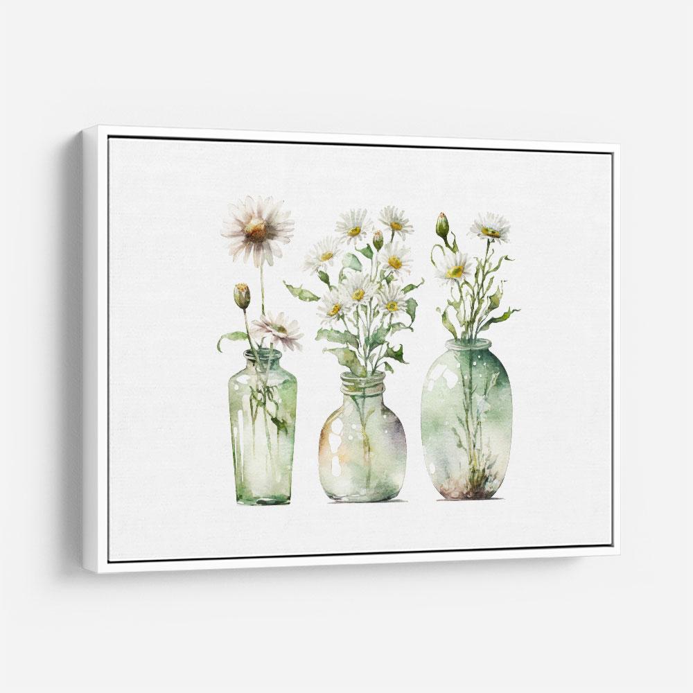 Glass Vases Wildflowers