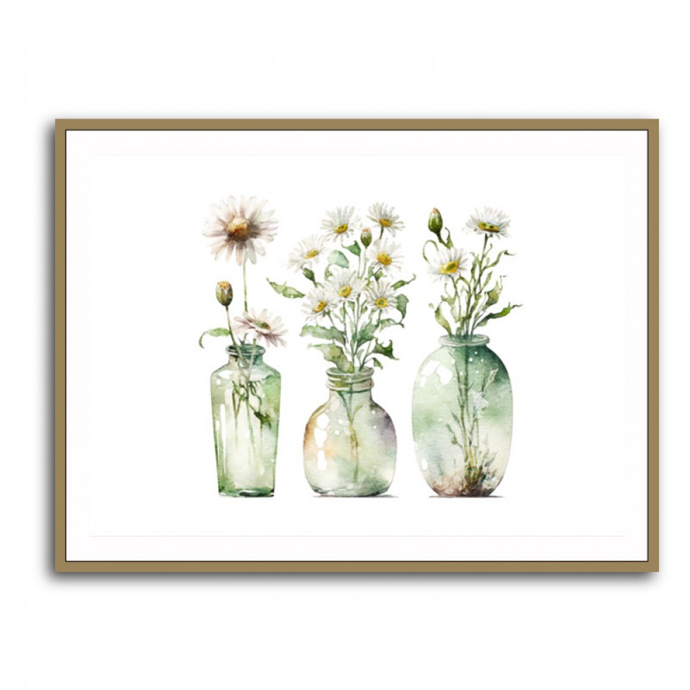 Glass Vases Wildflowers