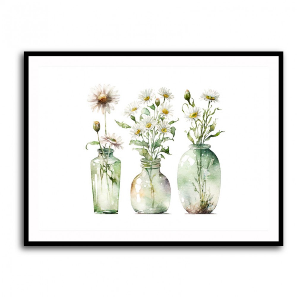 Glass Vases Wildflowers