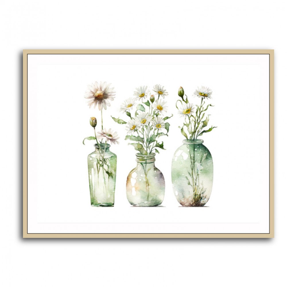 Glass Vases Wildflowers