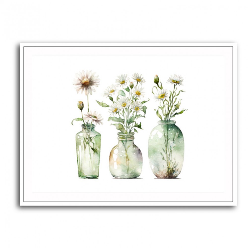 Glass Vases Wildflowers