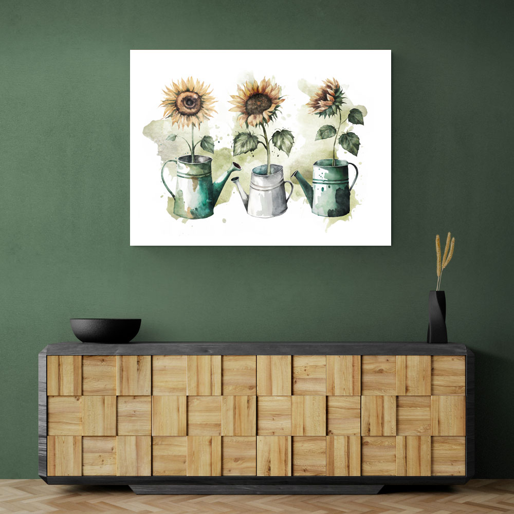 Three Sunflowers Wall Art