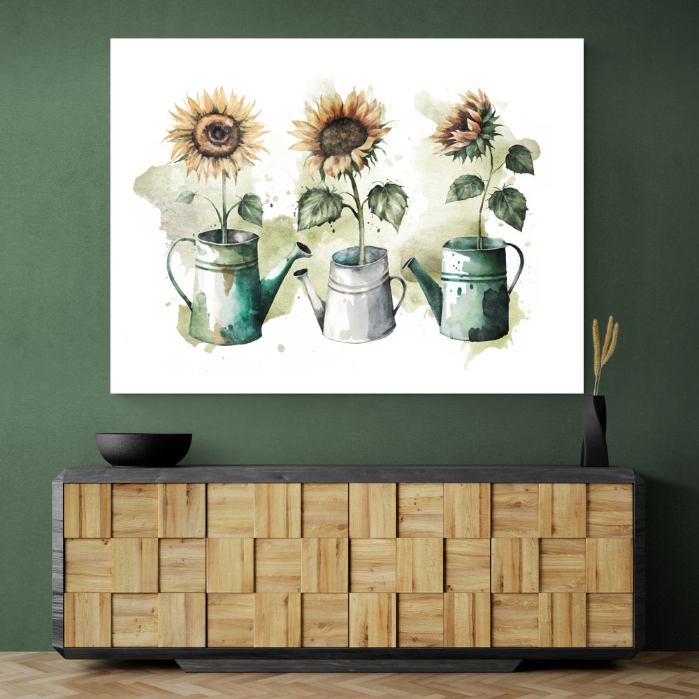 Three Sunflowers Wall Art