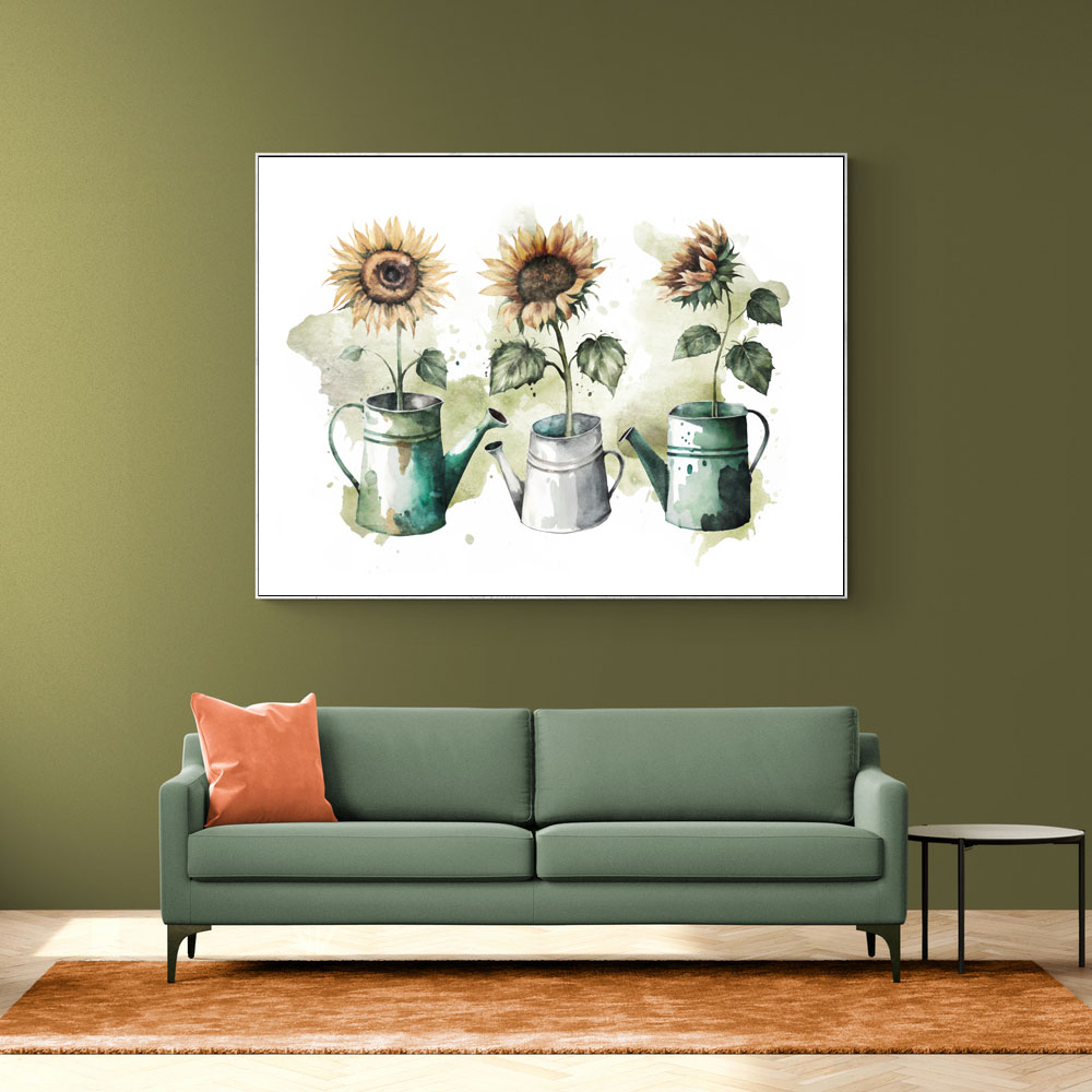 Three Sunflowers Wall Art