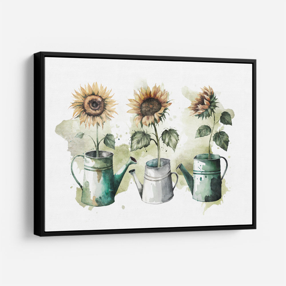 Three Sunflowers Wall Art